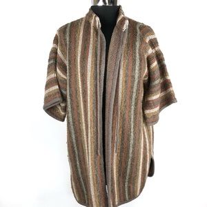 VTG Mohair Multicolored Wool Open Cardigan SweAter
